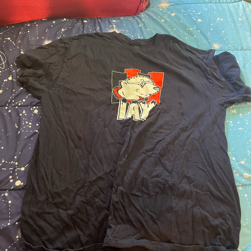 Black Graphic T-Shirt with Bulldog Design